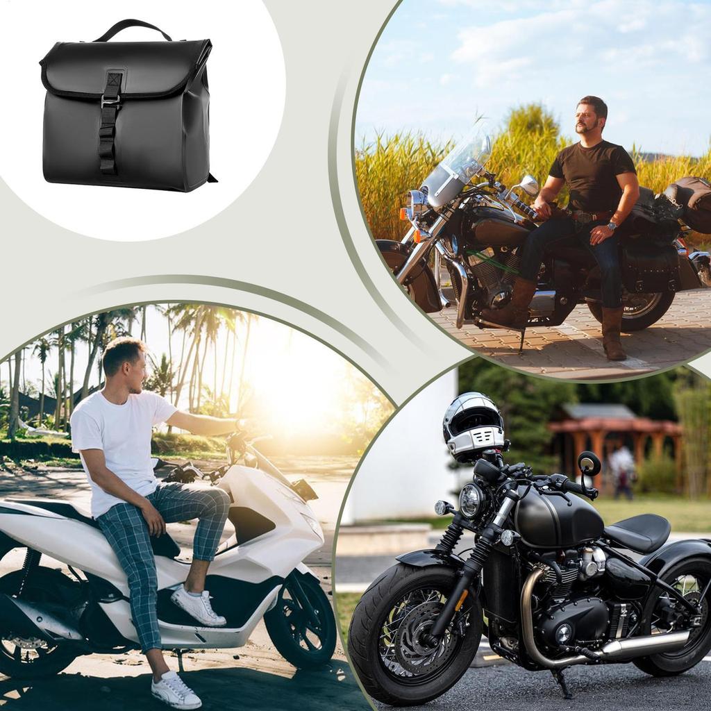 New Motorcycle Bag Waterproof Leather Case Large Capacity Motorcycle Bag Rear Seat Bag Tail Pack Multifunctional Crossbody Bag