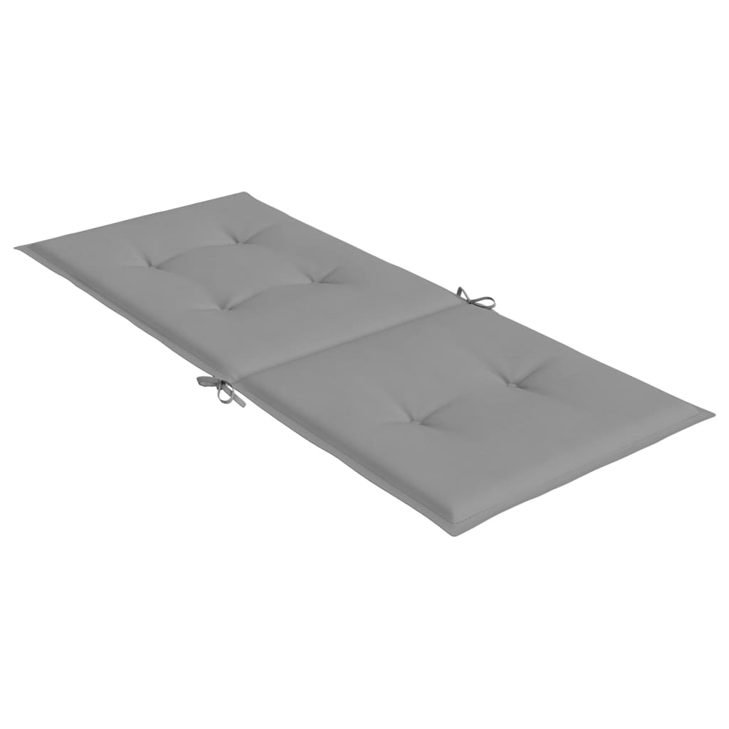 vidaXL Gartenstuhlauflagen für Hochlehner 4 Stk. Grau 120x50x3cm Stoff