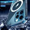Clear For Magsafe Magnetic Case For iPhone 14 13 12 11 Pro Max 14 Plus Shockproof Protective Cover Wireless Charging Accessories