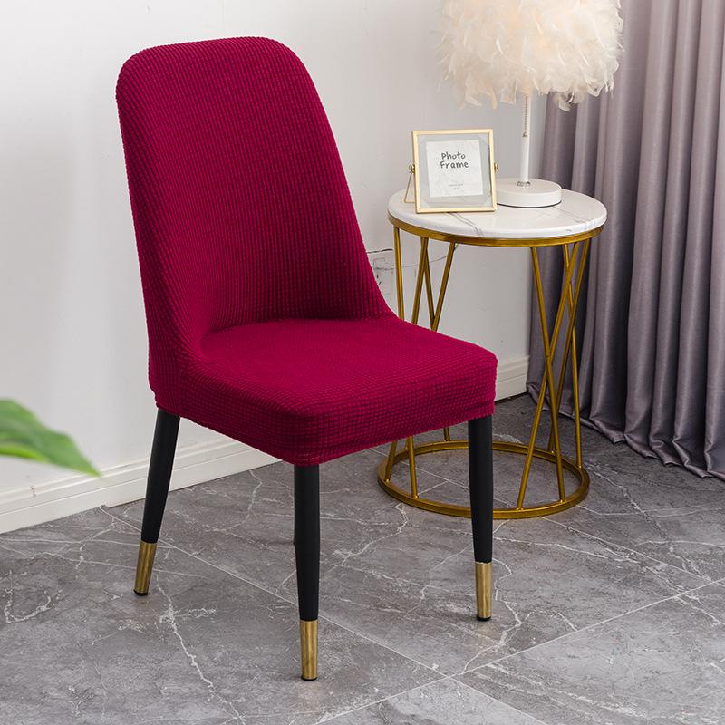 Thickened Mesh Fleece Elastic Chair Cover - Wear-Resistant, Non-Slip, Half-Wrap Design for Folding Office/Dining Table Chairs