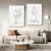 Abstract One Line Yoga Simple Drawing Prints Poster Canvas Painting Modern Wall Art Pictures Living Room Bedroom Home Decoration