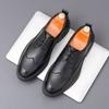 Fashion Spring Autumn New Designer Dress Shoes for Men Fashion Casual Solid Color Leather Shoes Male Lace Hallow Brogue Shoe Man