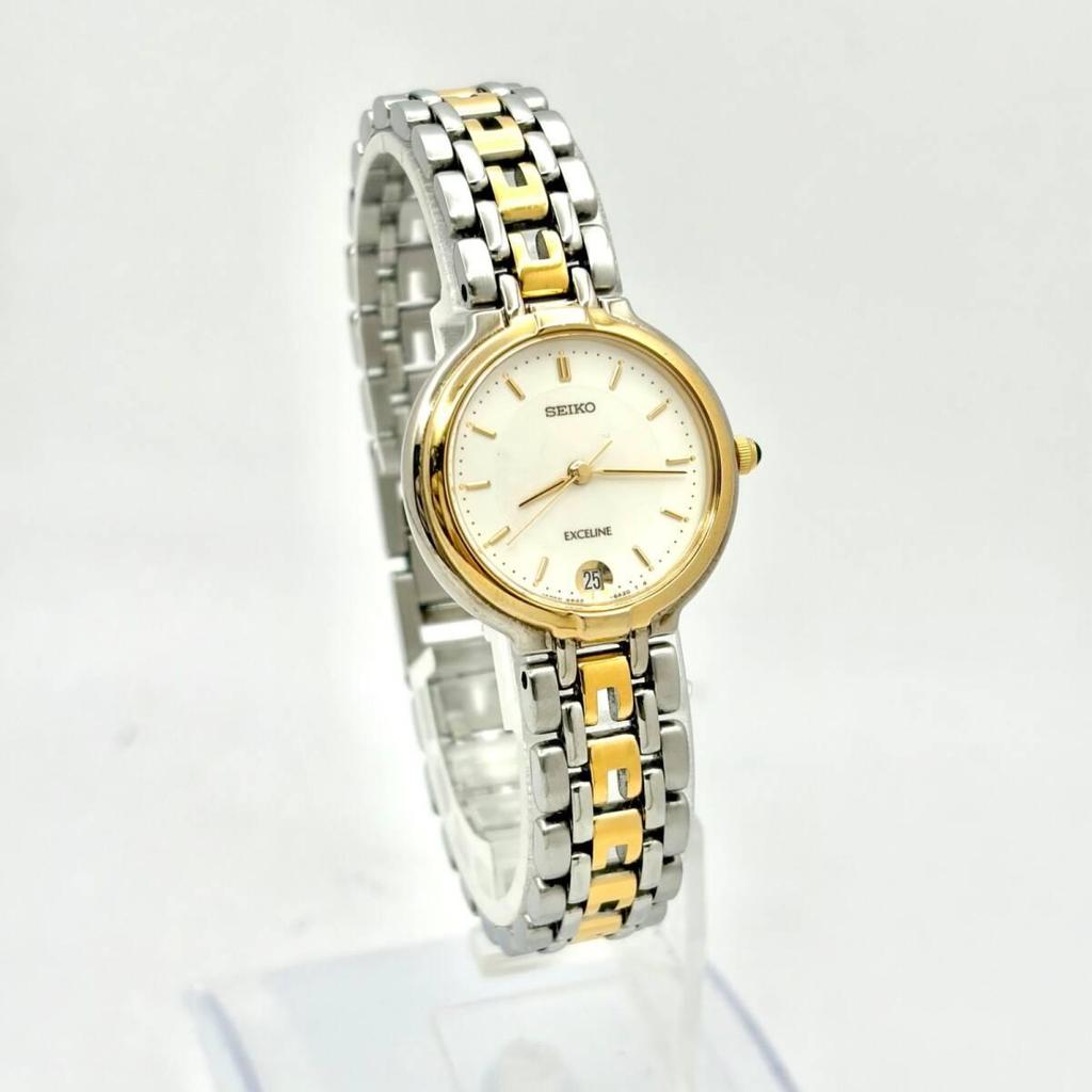 Used [New battery] SEIKO EXCELINE ladies watch date 5E42-6A30 399235