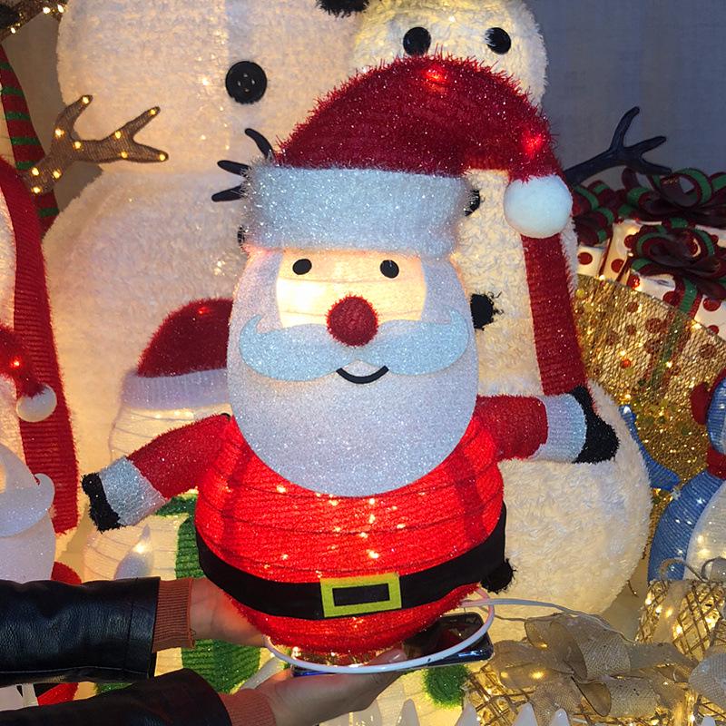 

Большой светодиодный светящийся кованый снеговик, рождественское украшение