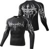 Compression Shirt Men Casual Skinny T-shirt Elastic Male Clothing Tops Tee Sportswear Tights Fashion Long Sleeve T Shirt Men