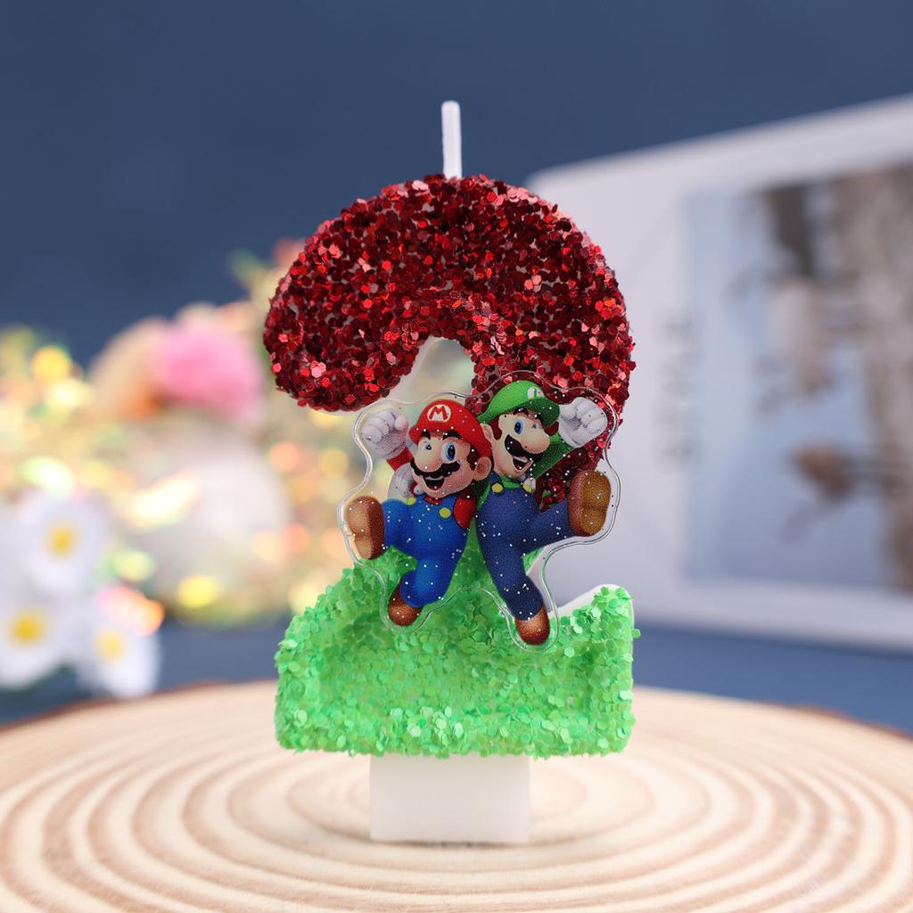 2027 Creative Glitter Number Candles 0-9 Birthday Cake Topper Decor For Kids Adults Party Supplies