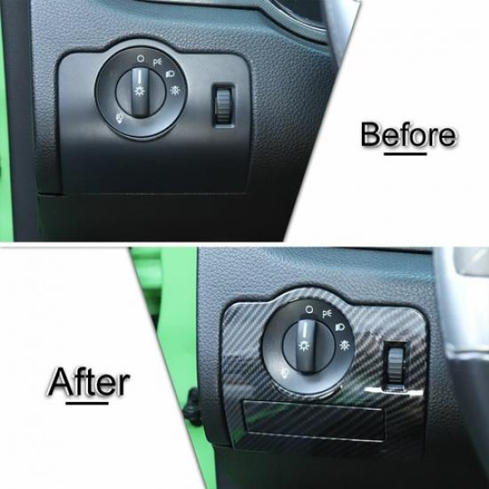 Headlight Switch Panel Trim Accessories for Ford Mustang 2009-2013 Carbon Fiber