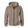 New Solid Color Casual Plush Autumn and Winter Hooded Zipper Polar Fleece Sweatshirt Jacket