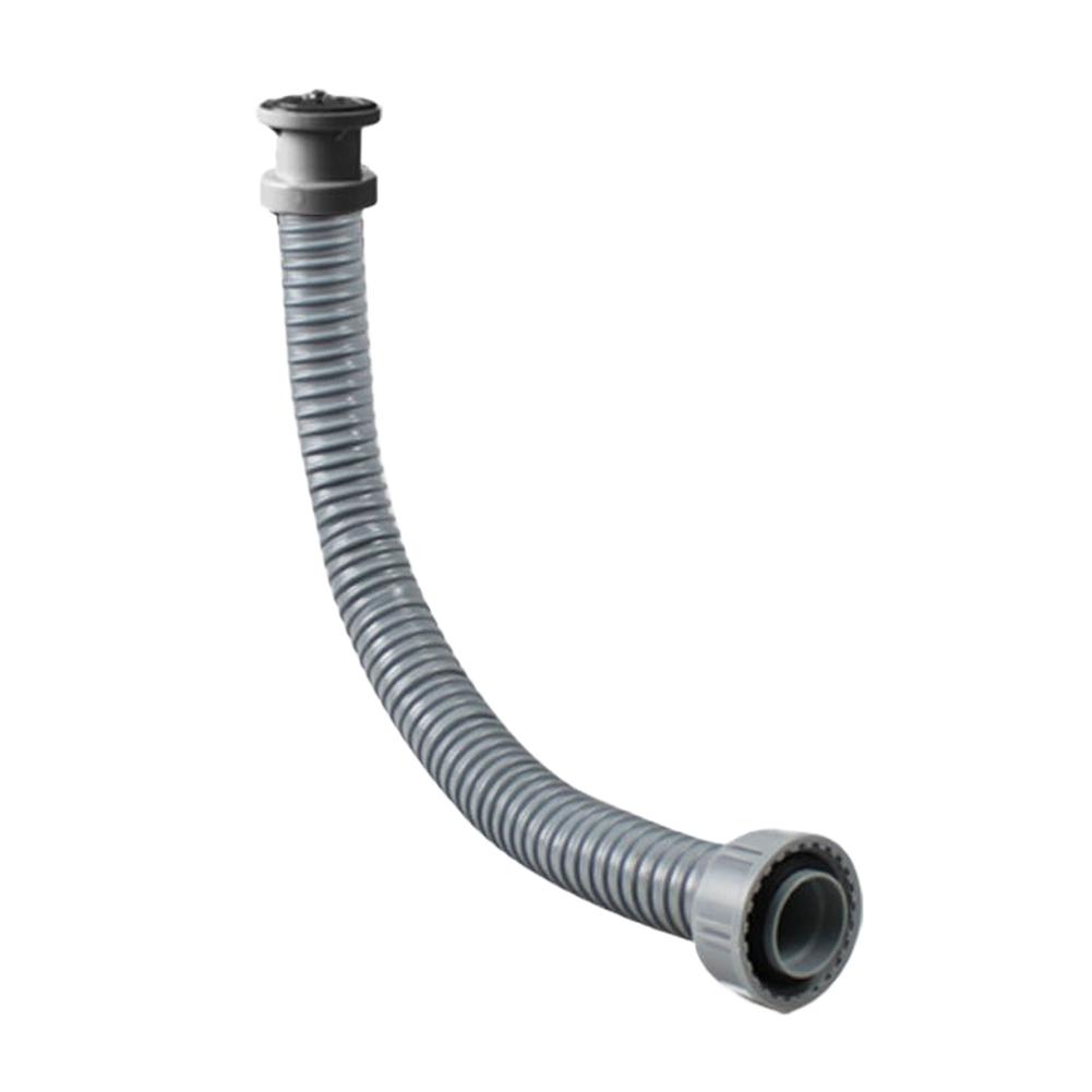 PP PVC Hose Sink Overflow Pipe Plumbing Repair Gray Reinforced Drain Pipe Sink Drain Kitchen Sink Compatibility