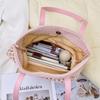 Summer Hollow Woven Handbag Temperament Sweet Women Shoulder Satchel Casual Large Capacity Shopping Bag