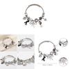 Stainless Steel Cat Bowknot Star Charm Bracelet For Fashion Casual Wear
