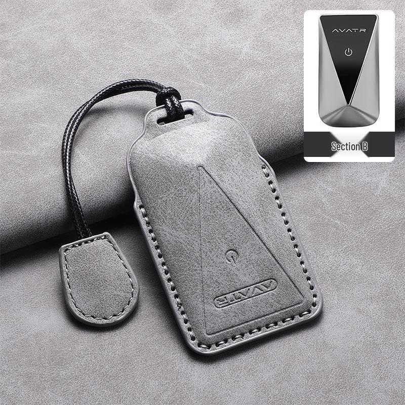 Avatar 07 Key Case - Genuine Leather Protective Shell for Car Interior Modification (2025 Model)