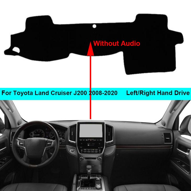 2 Layer Car Dashboard Cover Carpet For Toyota Land Cruiser 200 J200 2008 - LHD RHD Rug Pad Carpet Dashmat Protector