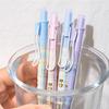 4pcs JK Girl Gel Pens Set Sweet Plaid 0.5mm Ballpoint Black Color Ink for Writing Office School