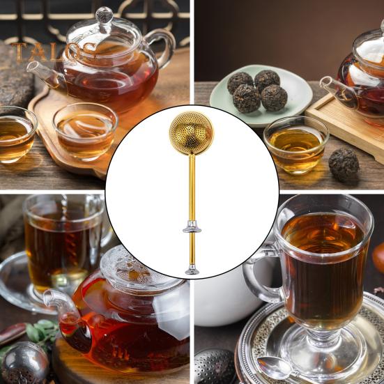 Stainless Steel Tea Infuser Ball Long Handle Fine Mesh Tea Filter Strainer Ball Food Grade Metal Loose Leaf Steeper Kitchen Gadgets
