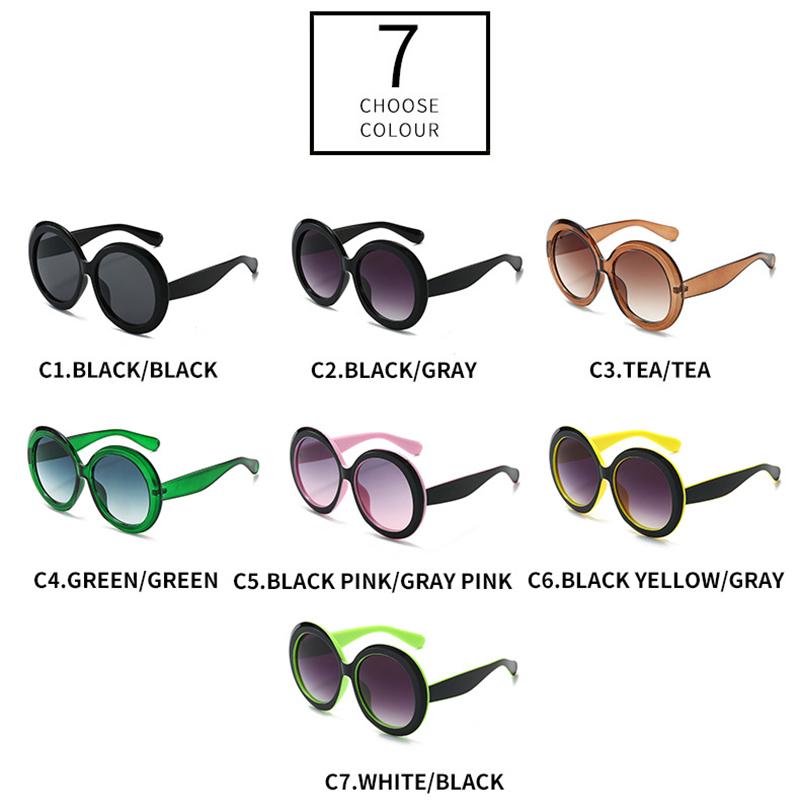 SHAUNA Vintage Oversized Round Women Sunglasses Fashion Double Color Gradient Shades UV400 Men Trending Punk Sun Glasses