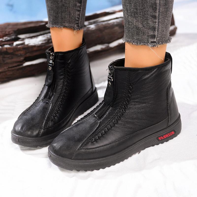 Winter Thick Warm Short Boots Comfortable Soft Soled Women's Shoes Fashionable Outdoor Anti Slip Waterproof Women's Boots