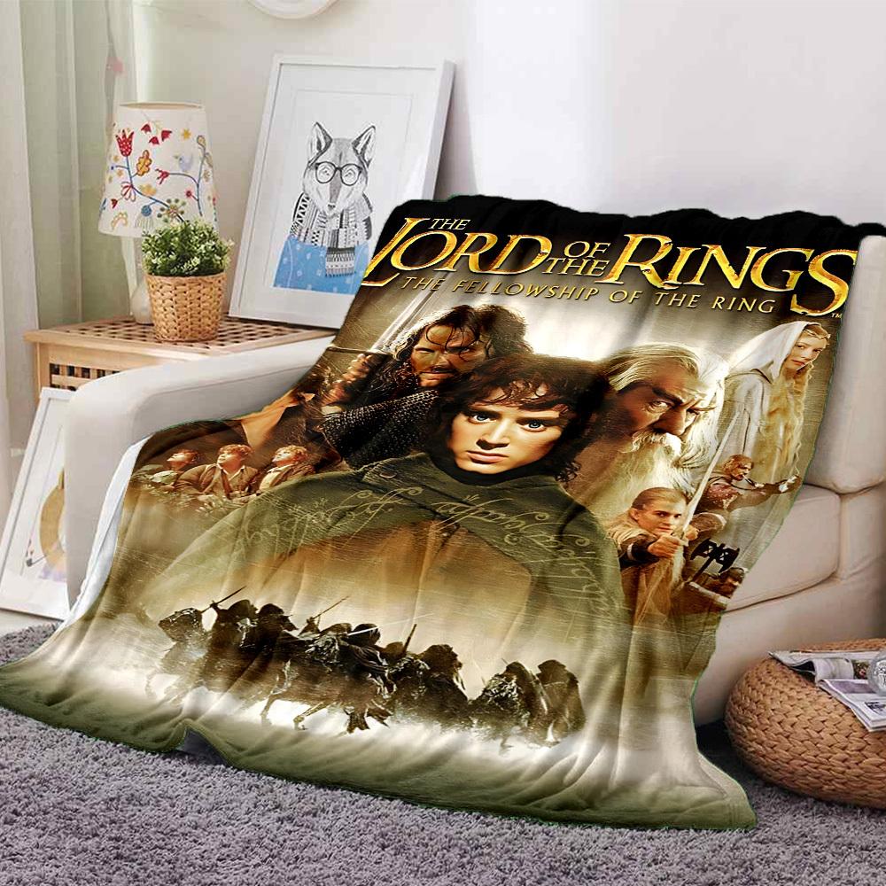 

1pc Fellowship of the Ring Lord of the Rings Flannel Blanket Soft Warm Throw for Home, Office, Travel, All-Season Cozy Bedding GiftL1145 80cmx120cm(31inx47in)