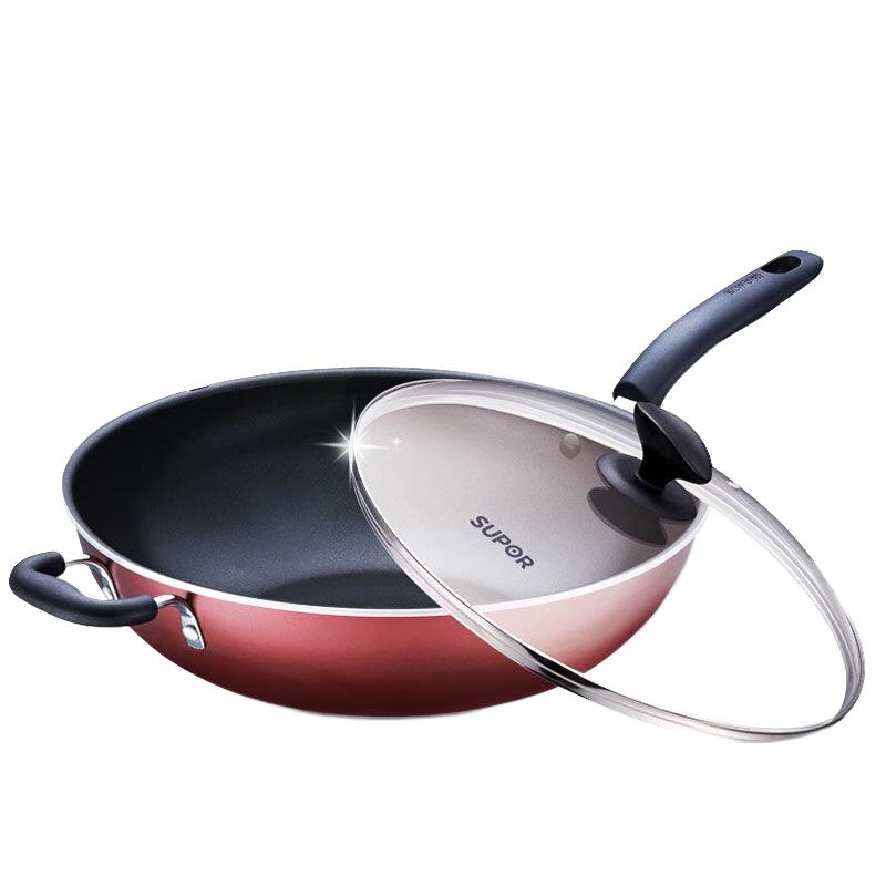 Supor Non-Coated Easy-Clean Wok with Standing Lid