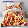 Cartoon Pattern Bedding Quilt Set Quilt Cover Pillowcase Home Decoration Birthday Gift (1 * Duvet Cover + 2 * Pillowcase, Without Core)
