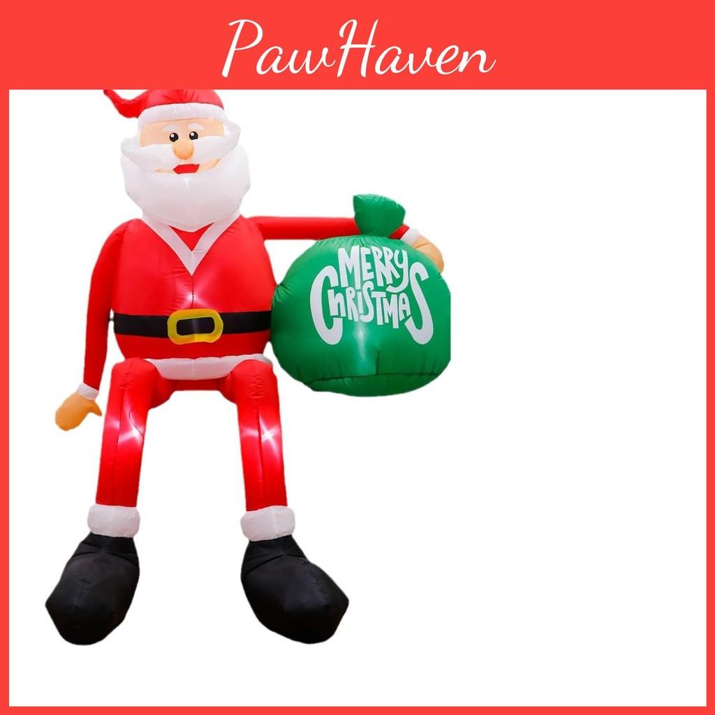 Christmas Inflatable Santa Claus With Led Design For Outdoor Courtyard Decor