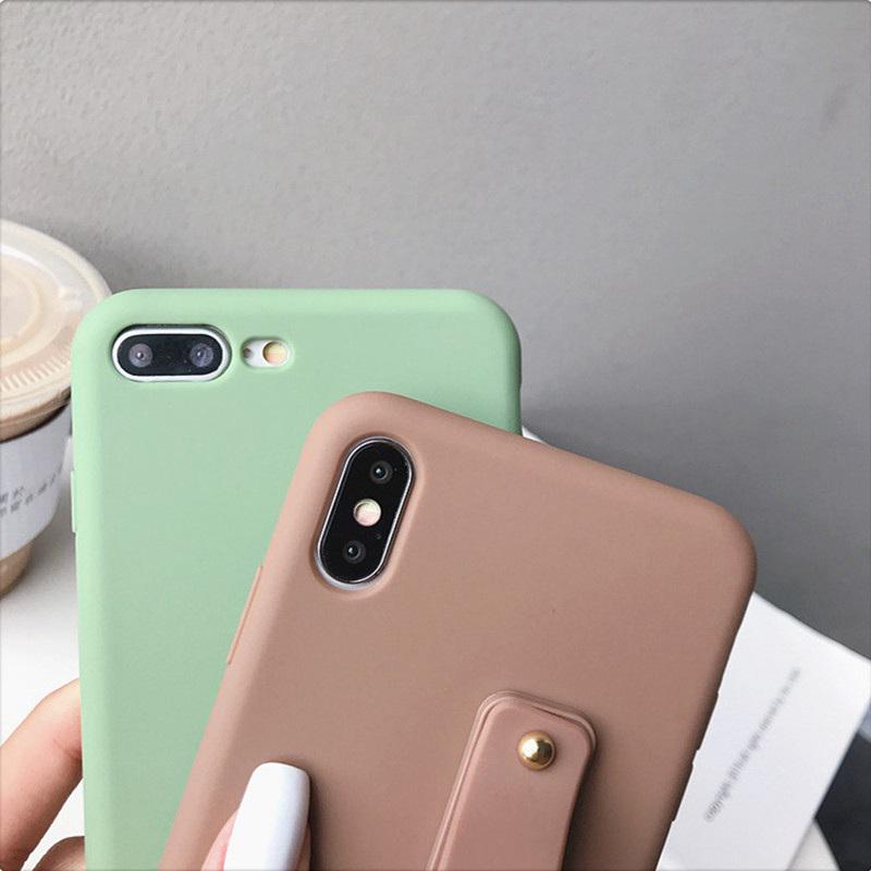 IPhone Samsung Huawei Xiaomi uchun 3C Digital Yumshoq Silikon G'ilof Qo'l Bilaguzuk Tutqich Stend bilan