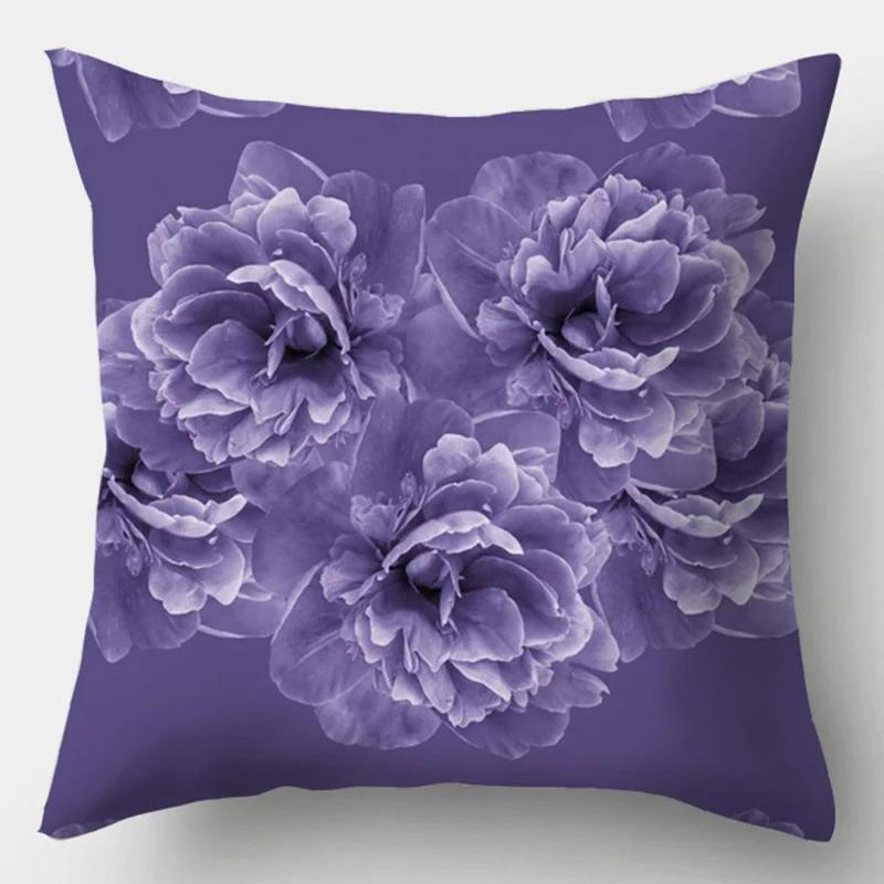 Purple Geometric Decorative Cushion Cover Pillow Pillowcase Polyester 45*45 Throw Pillows Home Decor Pillowcover