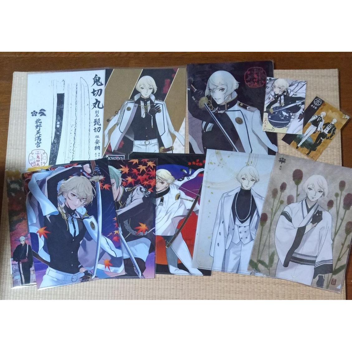 Used Touken Ranbu Higekiri Clear File Postcard Bulk Sold 12 Piece Set