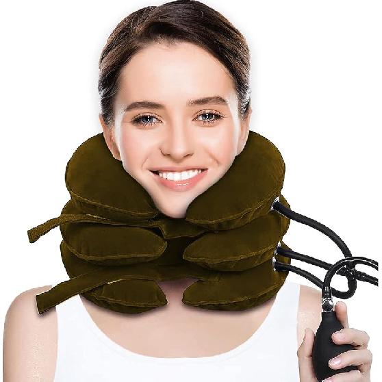 Neck Stretcher, Cervical Traction Device, Neck Traction Device for Neck Pain Relief, Adjustable Inflatable Neck Stretcher Cervical Traction and Neck