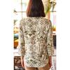 Women's Ecru Khaki Patterned Shirt