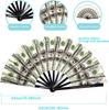 Large Folding Hand Tear Fan (Dollar Pattern) - Music Festival Fan, Dance Fan, Gift & Unique Decorative Fan