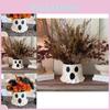 Charmig Spökblomkruka Resin Hantverk Elegant Halloween Dekoration Gåva För Hem Och Kontor