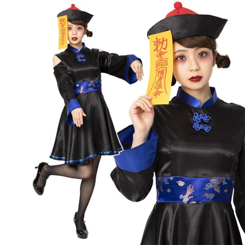 Halloween Costume Zombie Hot Sale Zombie Skull Cheongsam Costume Zombie Dress