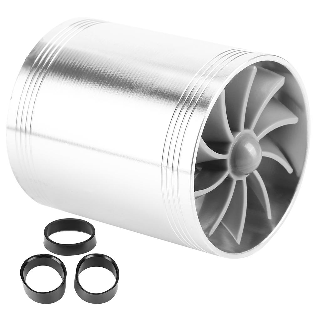 

Автомобильный воздухозаборник Турбонатор Двойной вентилятор Турбина Суперчарджер Экономитель топлива Турбо Красный серебряный