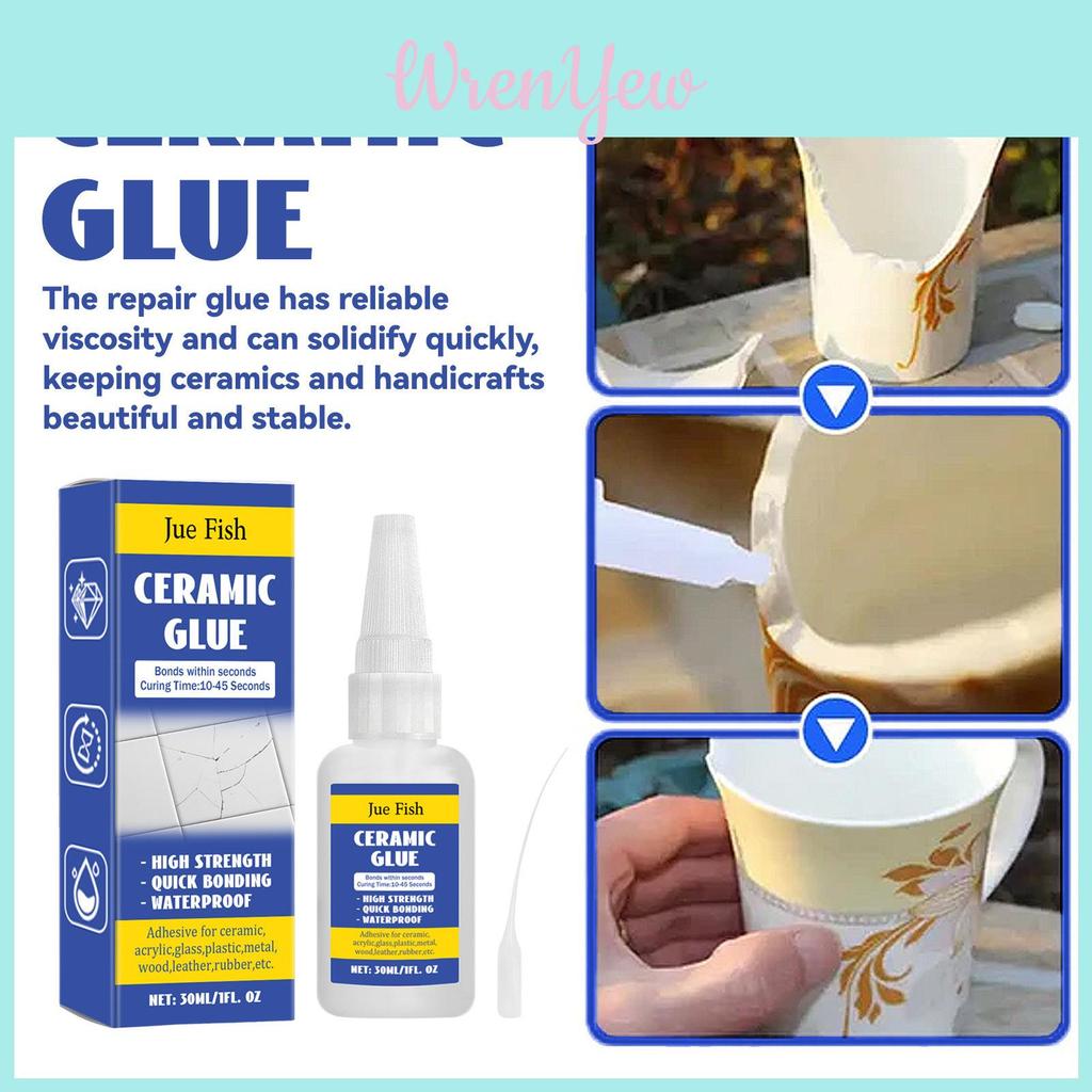 Jue Fish Ceramic Repair Glue Durable And Versatile 30ml For Fixing Cracks And Breaks
