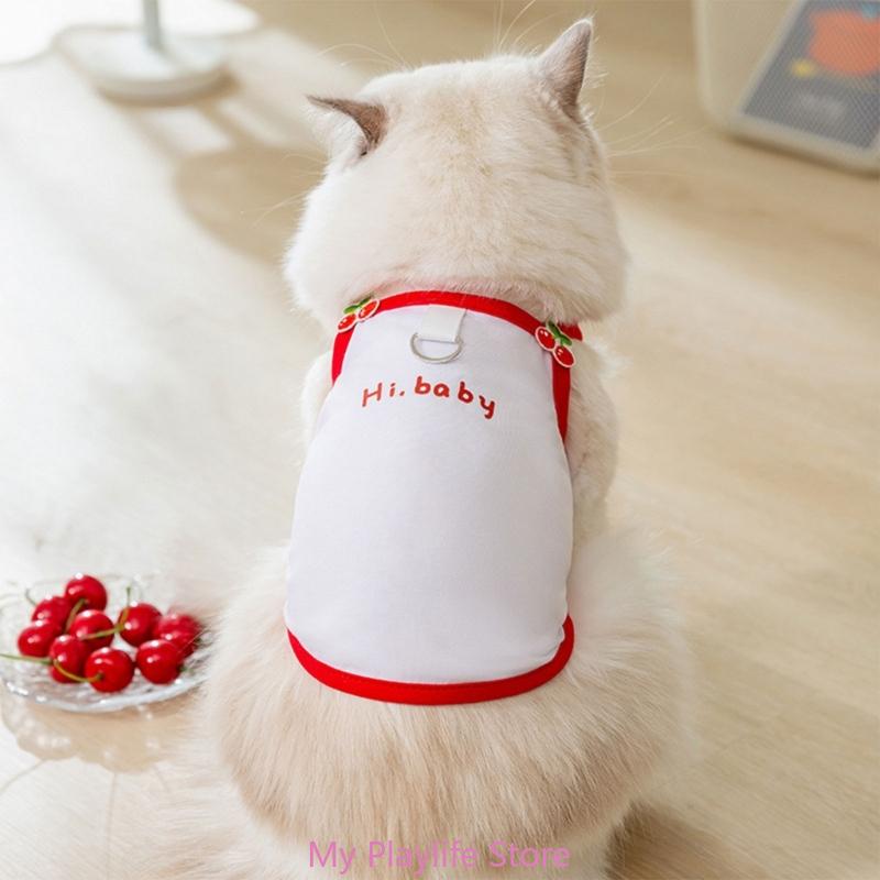 

Dog Vest Indoor Outdoor Use Sweatshirt Outfits Summer and Spring Hiking Walking Camping Clothes Pet Supplies for XS белый