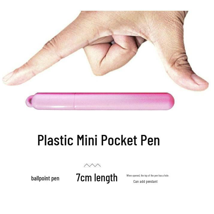 

Youthful Trendy Small Pen Set: Short Cap Liner Pen in Light, Medium, and Deep Pink with Mini Pen Ring Accessory