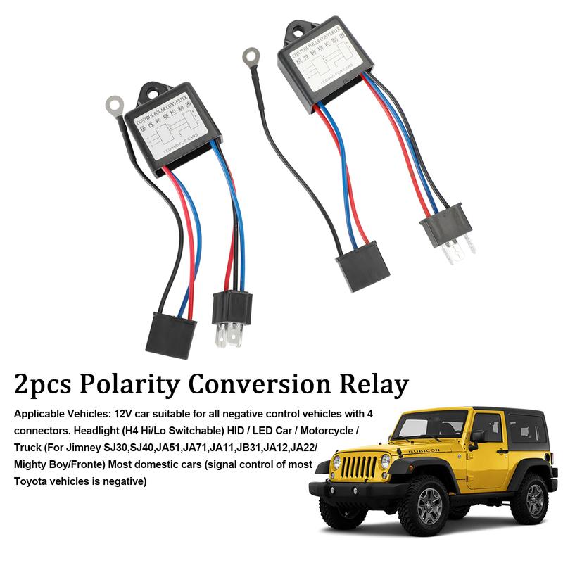 Artudatech 2pcs Polarity Conversion Relay 12 V H4 Car Accessories