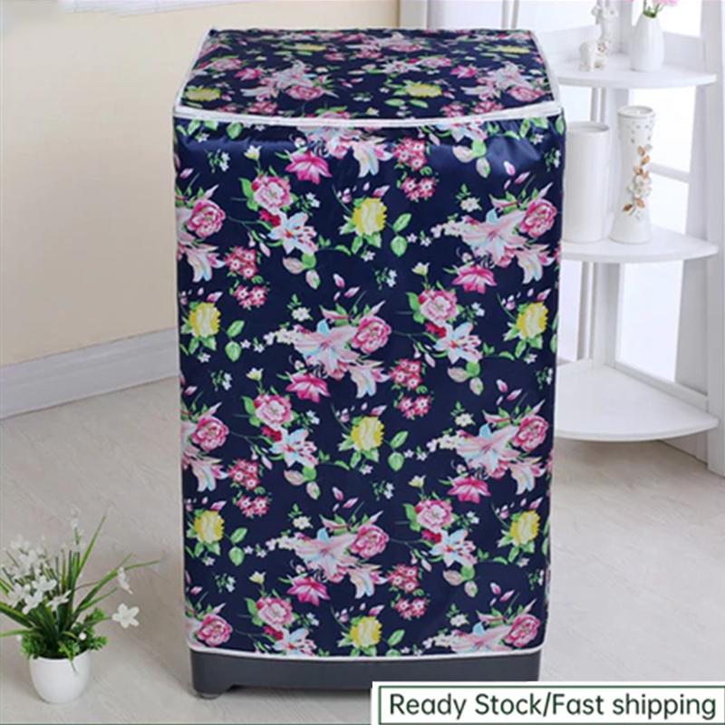5Kg-9Kg Washing Machine Cover Waterproof Pvc Top Loading Washing Machine Cover Zippered Roller Dustproof Sunscreen. A3