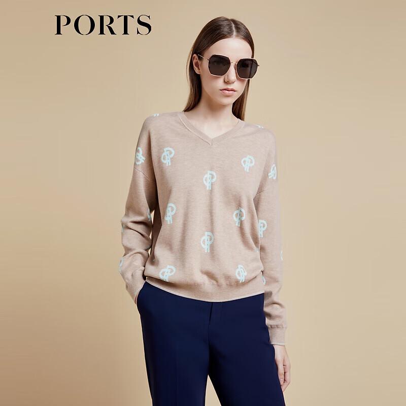 PORTS Women's Spring/Summer Embroidered Knit Sweater