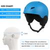 Women Men Winter Snow Helmet with Detachable Earmuff Snowboard Helmet with Goggle Fixed Strap Safety Skiing Helmet Skiing Sports
