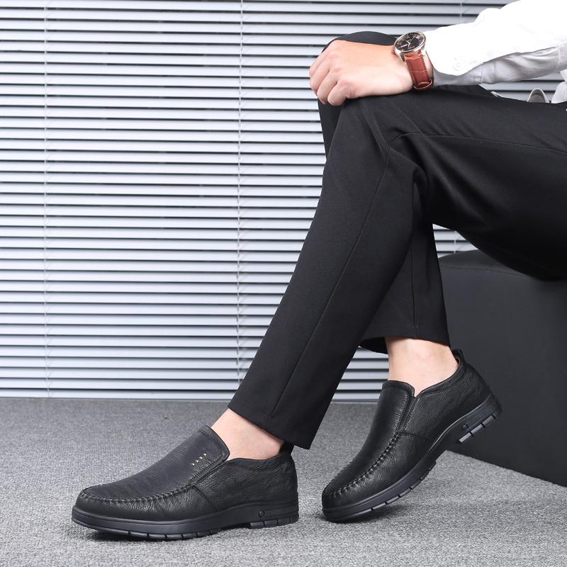 Sapatos casuais de couro masculino marca de luxo mocassins respirável antiderrapante preto/marrom sapatos de condução