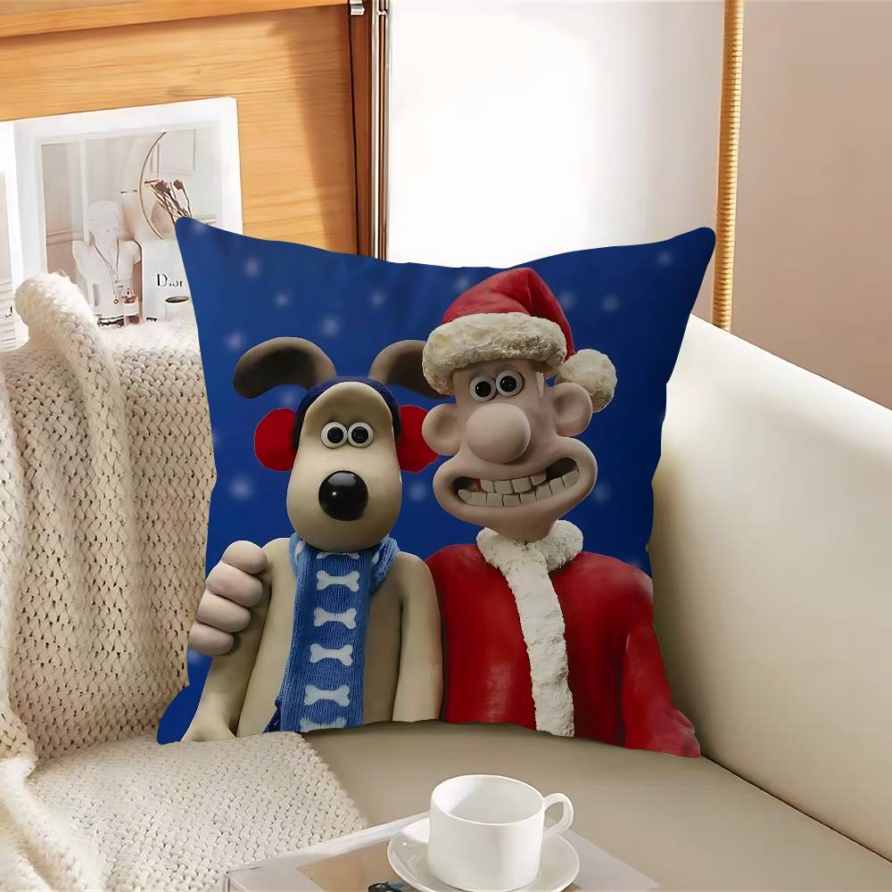 Wall-ace And G-Gromit Pillow Cushion Cover Pillowcase Living Room Sofa Home Decor Customized