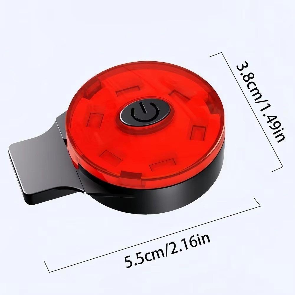 Flashing Warning Motorcycle Helmet Tail Light USB Rechargeable Cycling Rear Light