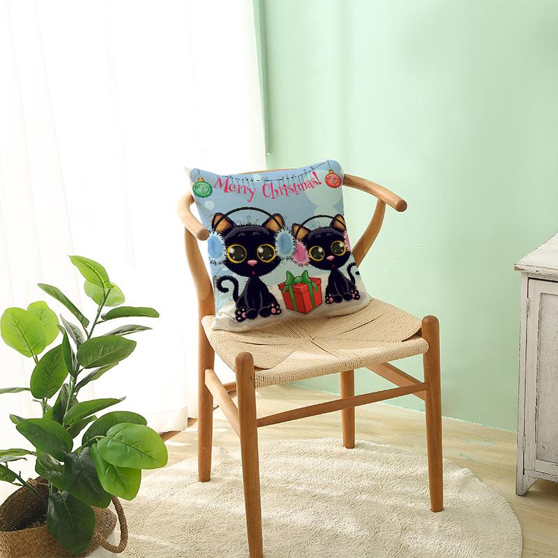 Christmas Single Pillowcase Car Sofa Cushion Cover Home Decor Pillowcase