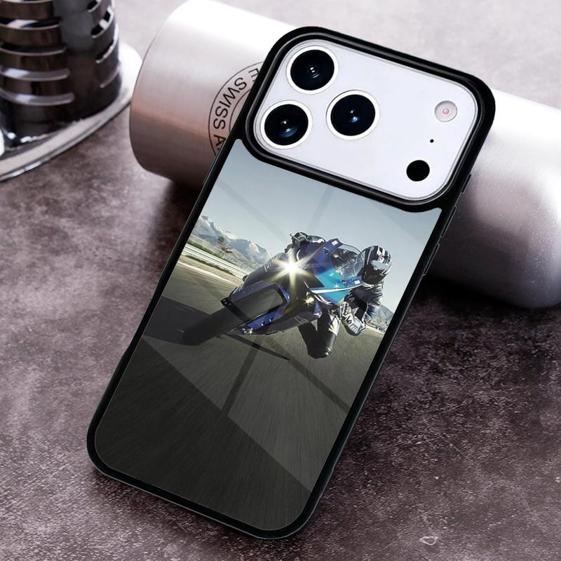 Motorcycle Man Phone Case for iPhone 17 16 15 Pro Max Air 14 13 12 11 Plus Shockproof Capa Cover