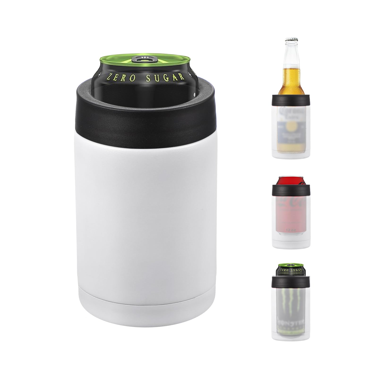 

PATIKIL Slim Can 12oz Skinny Can Insulated Beer Sleeve Drink Holder for and Regular Cans and White Cooler, Beer, Soda, Coffee, Bottles, белый