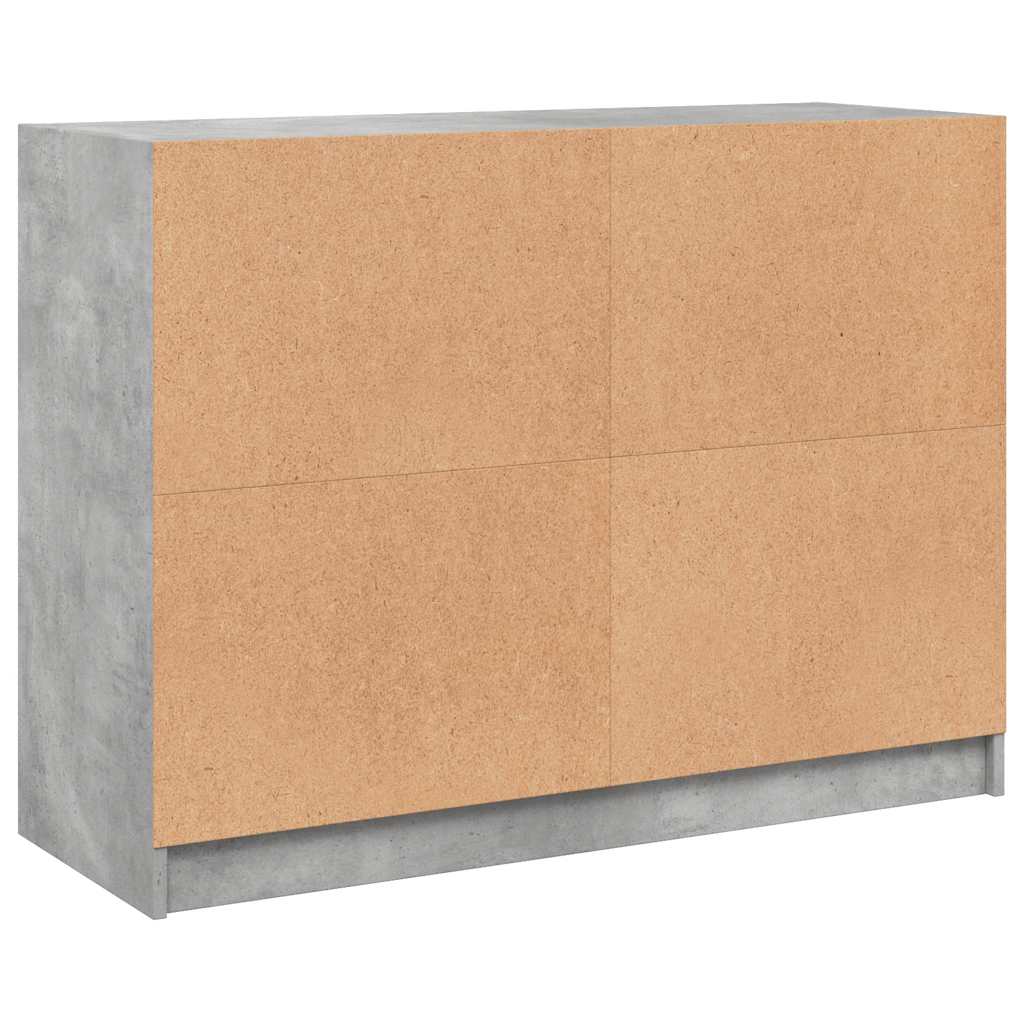 Vidaxl Cabinet, Concrete Grey, 102X37X75.5 Cm, Wood-Based Material
