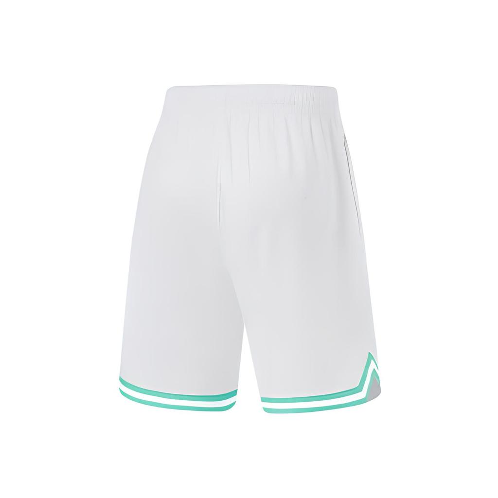 Li-Ning Professional Basketball Series Striped Color Block Mid Waist Straight Leg Basketball Pants Men Bottoms Gray AAPU097-10