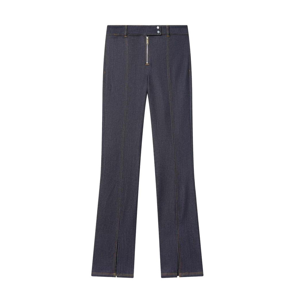 Fall European & American Slim Fit Denim Jacket and Mid-Waist Jeans Set